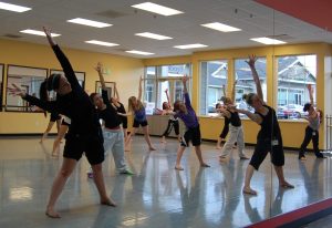 Students warming-up at Elite Dance Studio